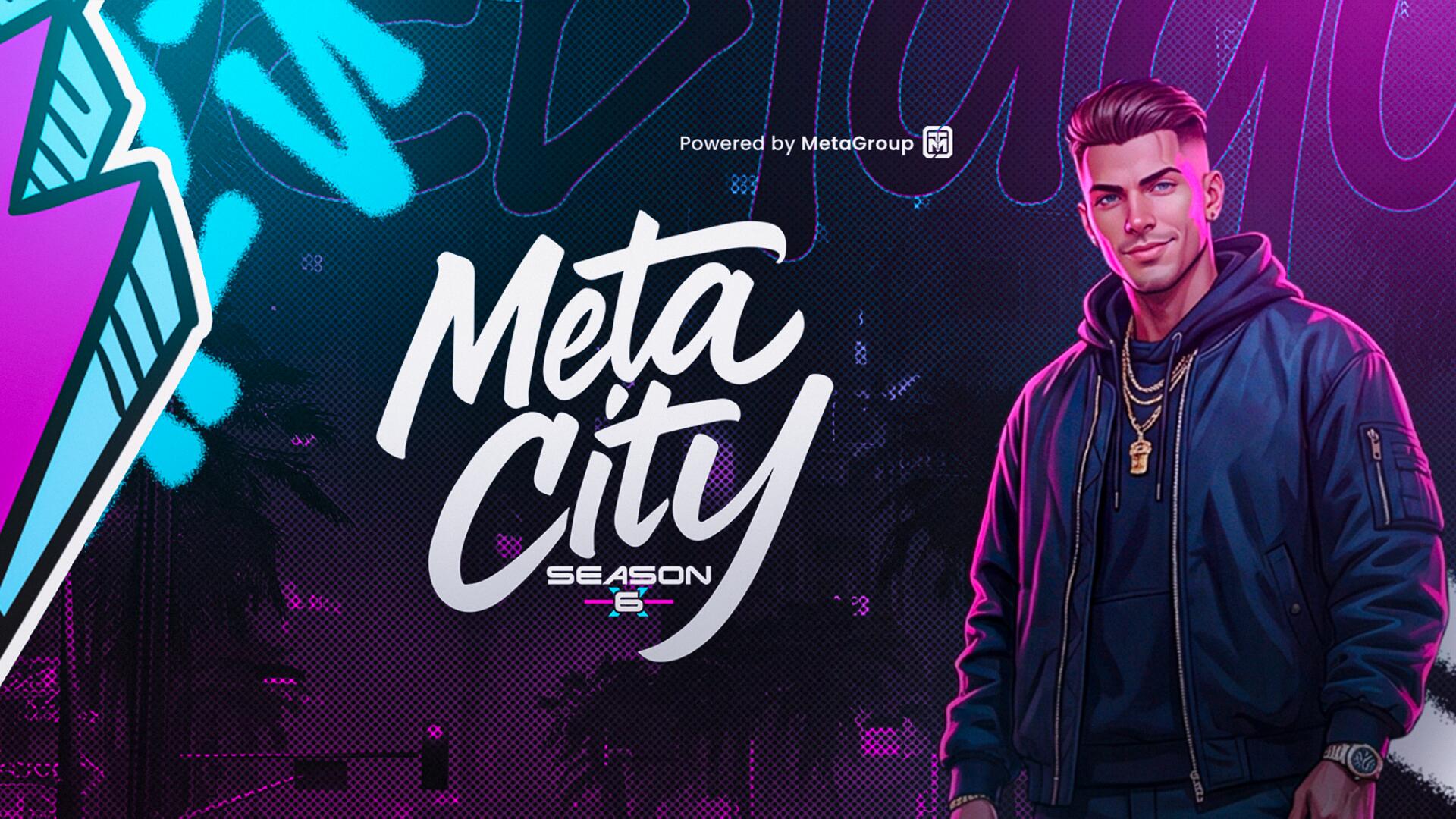 Discovery splash banner for META CITY Discord server