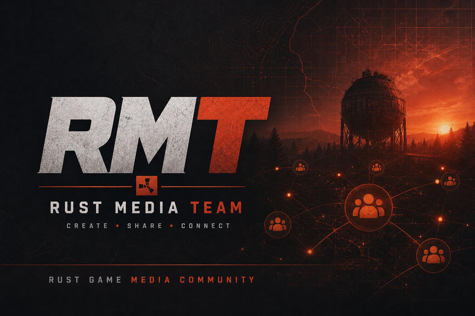 Discovery splash banner for RMT | Rust Media Team | Discord server