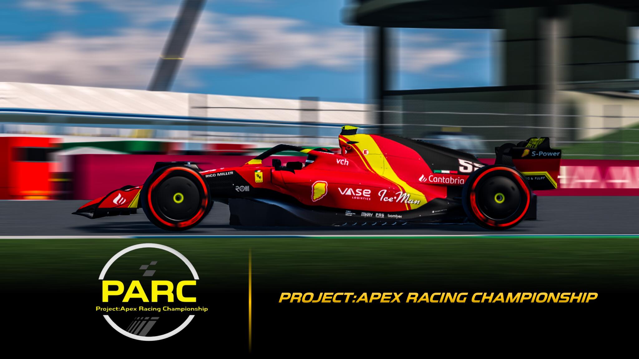 Discovery splash banner for Project:Apex Racing Championship | PARC Discord server