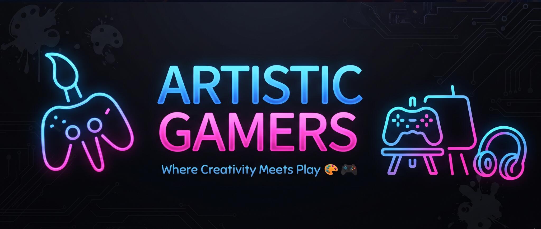 Discovery splash banner for ◈ The Artistic Gamers ◈ Discord server