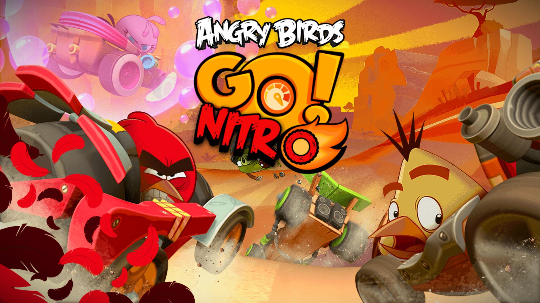 Discovery splash banner for Angry Birds Go! Nitro Official Discord Discord server