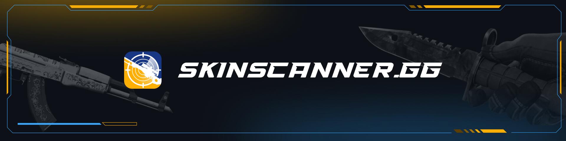 Discovery splash banner for Skinscanner | CS2 Community Discord server