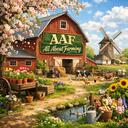Discovery splash banner for All About Farming (AAF) Discord server