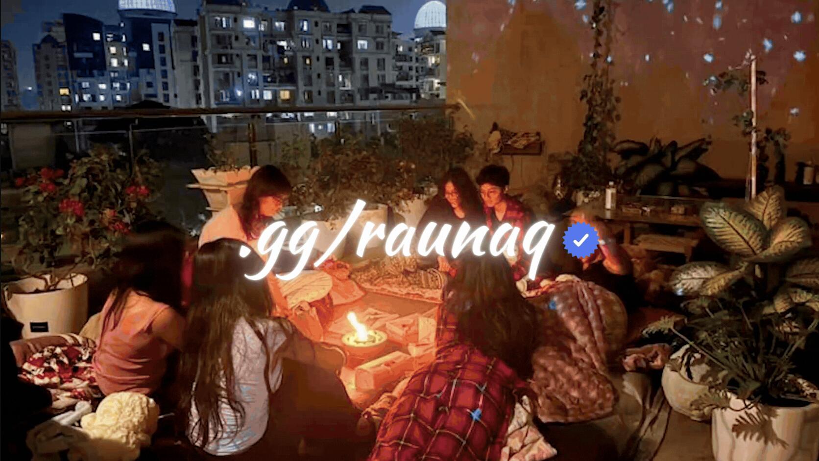 Discovery splash banner for RAUNAQ • Indian Community • Hindi • Social • Gaming Discord server