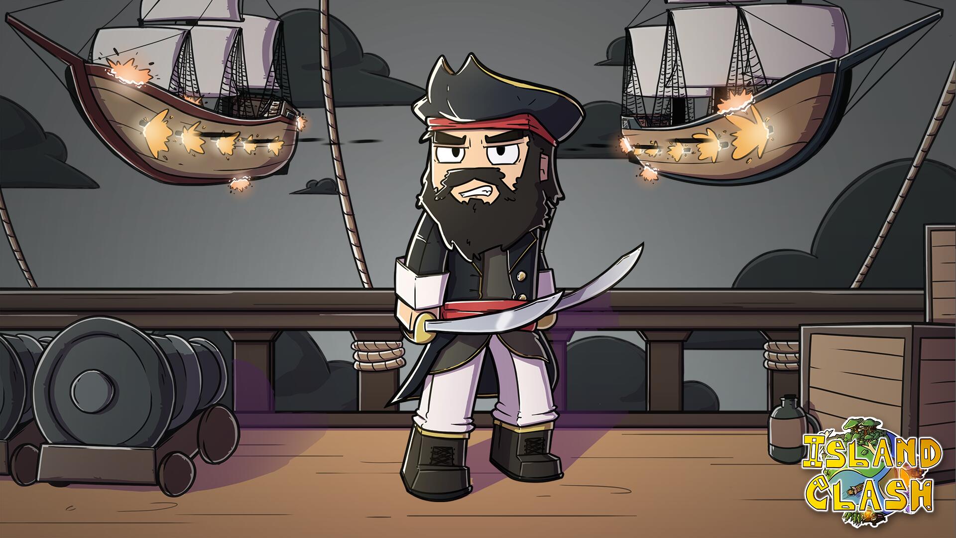 Discovery splash banner for Island Clash Discord server
