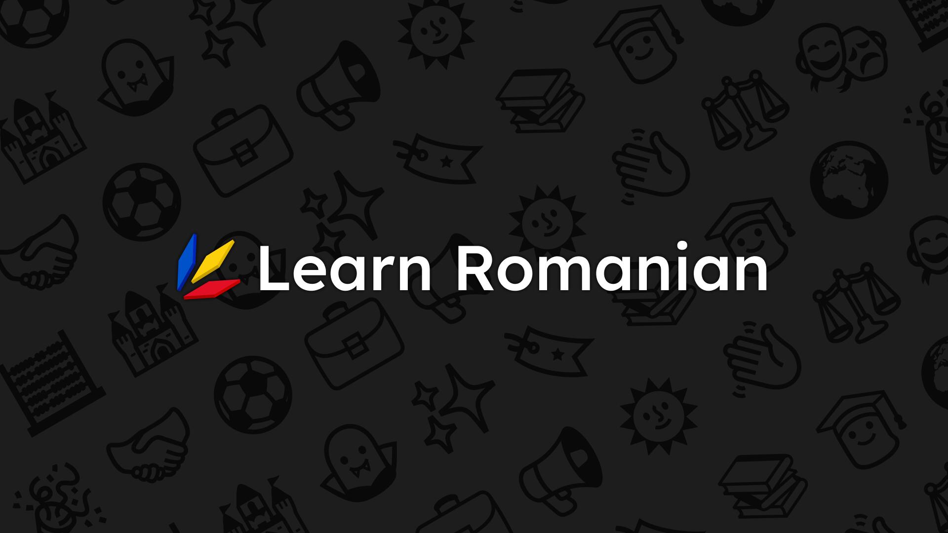 Discovery splash banner for Learn Romanian Discord server