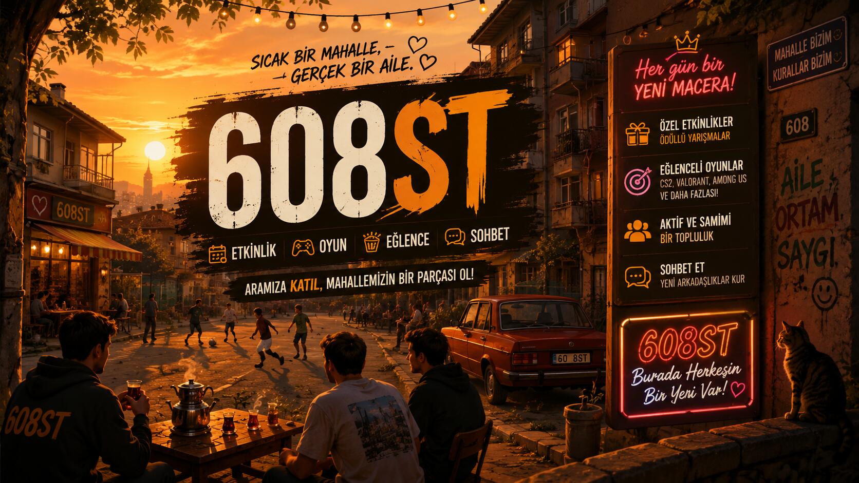 Discovery splash banner for 608 S.T #Etkinlik Discord server