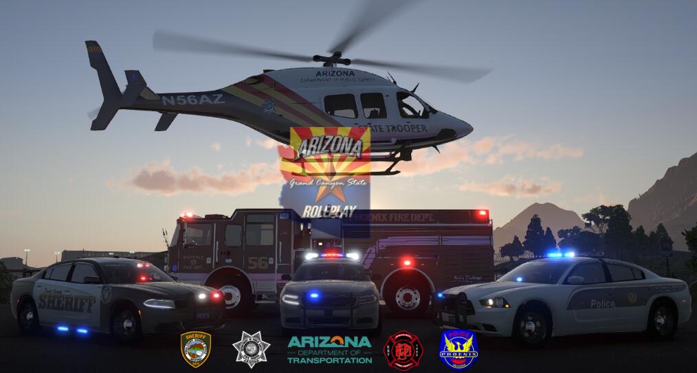 Discovery splash banner for Grand Canyon State Roleplay Discord server