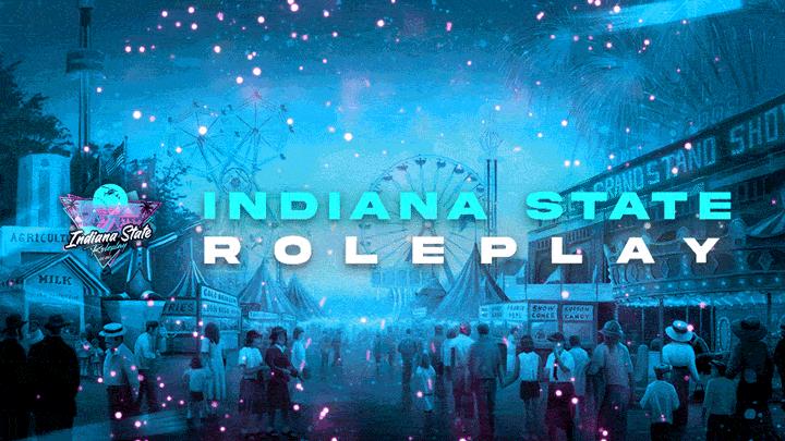 Discovery splash banner for Indiana State Roleplay Discord server