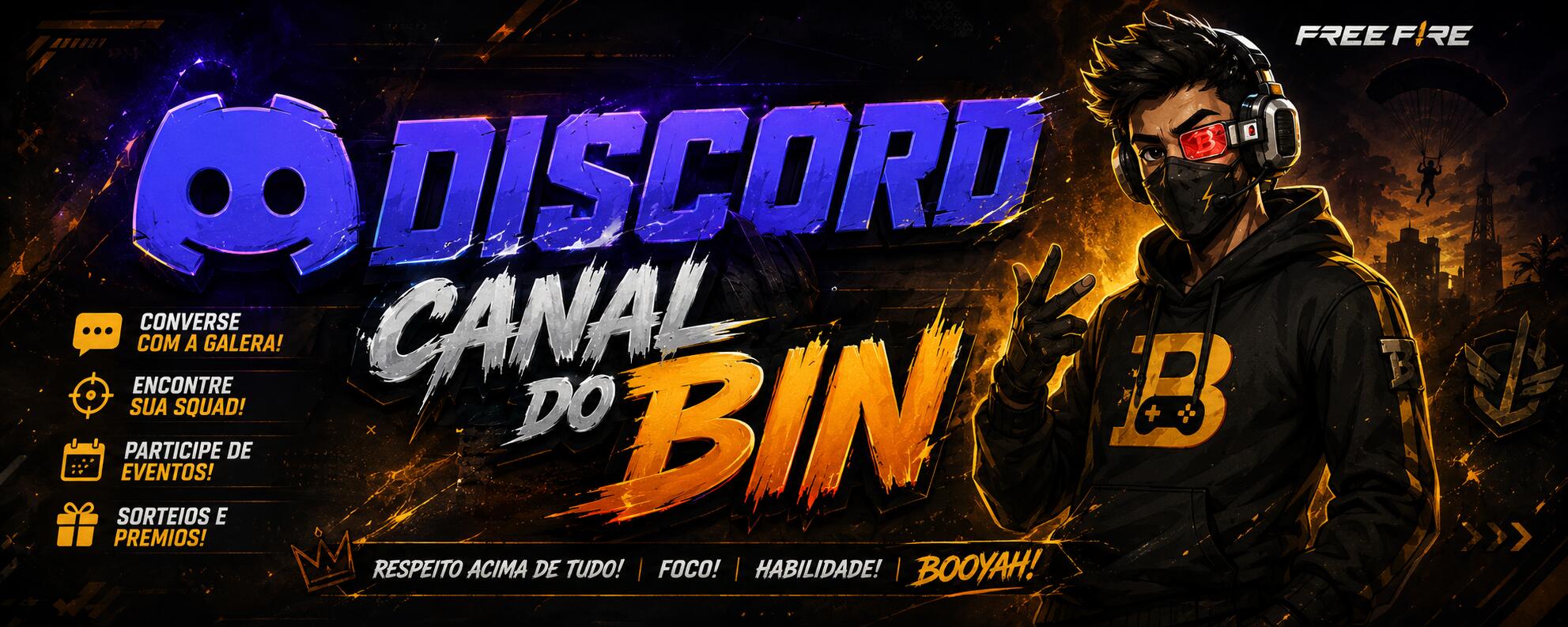 Discovery splash banner for Canal do Bin Discord server