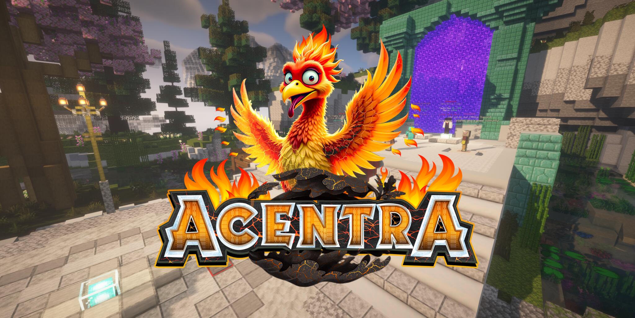 Discovery splash banner for AcentraMC | Asian Minecraft PvP server Discord server